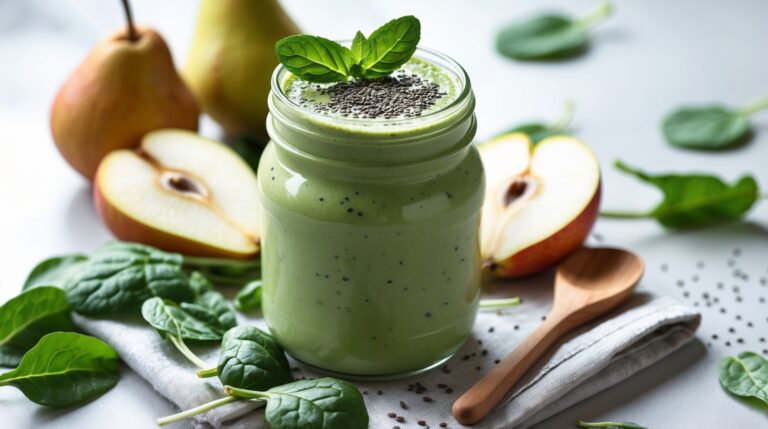 Smoothie Bayam & Pear: Minuman Sehat Pagi Hari yang Segar dan Bergizi